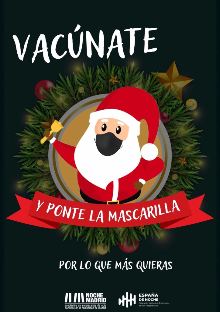 Cartel PONTE LA MASCARILLA, POR LO QUE MÁS QUIERAS- Navidad2021